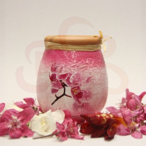 Anyák napja mini váza, ANYA, MAMA - képpel, névvel is - anyák napi ajándék édesanyáknak, Otthon & Életmód, Dekoráció, Váza, Virágdísz és tartó, Decoupage, transzfer és szalvétatechnika, MESKA