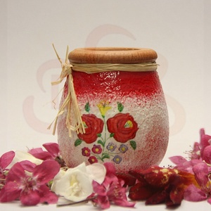 Anyák napra mini váza, ANYA, MAMA - képpel, névvel is - anyák napi ajándék édesanyáknak, Otthon & Életmód, Dekoráció, Váza, Virágdísz és tartó, Decoupage, transzfer és szalvétatechnika, MESKA