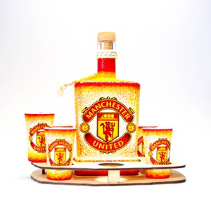 Manchester United pálinka kínáló ; foci szurkolóknak - Meska.hu