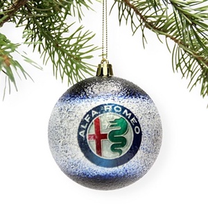 Alfa fanoknak - különleges karácsonyfa gömb , Karácsony, Karácsonyi lakásdekoráció, Karácsonyfadíszek, Decoupage, transzfer és szalvétatechnika, MESKA