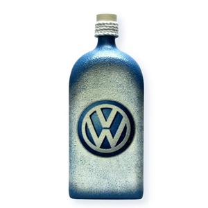 VOLKSWAGEN pálinkás üveg ; Volkswagen autód fényképével is!, Otthon & Lakás, Dekoráció, Asztal és polc dekoráció, Díszüveg, Decoupage, transzfer és szalvétatechnika, Meska