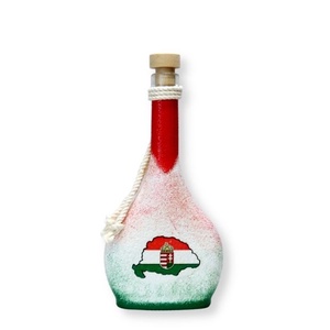 Egyedi díszítésű pálinkás üveg Nagy - Magyarország térképpel  , Otthon & Életmód, Dekoráció, Asztal és polc dekoráció, Díszüveg, Decoupage, transzfer és szalvétatechnika, MESKA