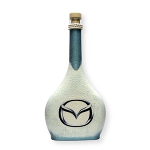MAZDA pálinkás üveg ; Mazda autó rajongóknak, Otthon & Lakás, Dekoráció, Díszüveg, Asztal és polc dekoráció, Decoupage, transzfer és szalvétatechnika, Meska