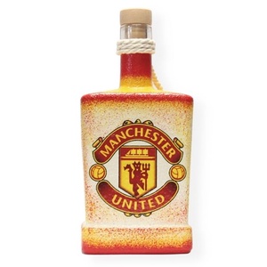 Manchester United  emblémás pálinkás üveg  ; futball szurkolóknak - Meska.hu