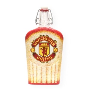 Manchester United  emblémás pálinkás üveg  ; futball szurkolóknak, Otthon & Lakás, Dekoráció, Díszüveg, Asztal és polc dekoráció, Decoupage, transzfer és szalvétatechnika, MESKA