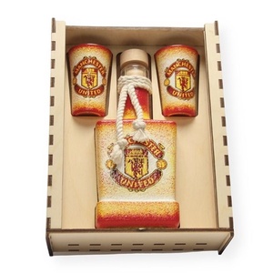 Manchester United whiskys  kínáló - díszdobozban ; foci szurkolóknak, szurkolói ajándék , Otthon & Lakás, Dekoráció, Díszdoboz, Asztal és polc dekoráció, Decoupage, transzfer és szalvétatechnika, MESKA