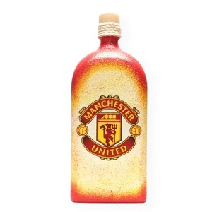 Manchester United  emblémás whiskys üveg  ; futball szurkolóknak, Otthon & Lakás, Dekoráció, Díszüveg, Asztal és polc dekoráció, Decoupage, transzfer és szalvétatechnika, MESKA