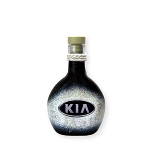 KIA emblémás laposüveg ; A KIA márka rajongóinak, Otthon & Lakás, Dekoráció, Díszüveg, Asztal és polc dekoráció, Decoupage, transzfer és szalvétatechnika, Meska