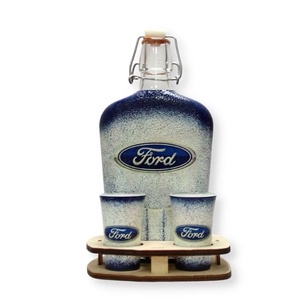 FORD márkás pálinkás készlet ; Ford rajongóknak, Otthon & Lakás, Pálinkás poharak, szettek, Konyhafelszerelés, tálalás, Tálalás, Decoupage, transzfer és szalvétatechnika, MESKA