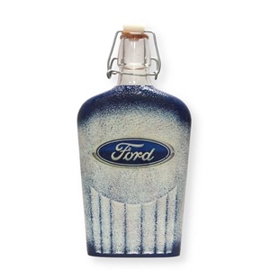 FORD pálinkás üveg ; A saját Ford autód fényképével is! , Otthon & Lakás, Dekoráció, Díszüveg, Asztal és polc dekoráció, Decoupage, transzfer és szalvétatechnika, MESKA