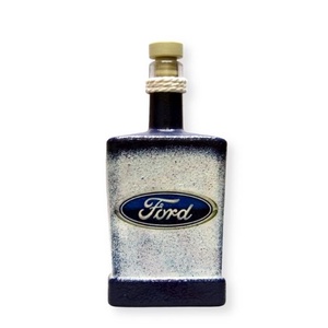 FORD pálinka tartó flaska ; A saját Ford autód fényképével is!, Otthon & Lakás, Konyhafelszerelés, tálalás, Flaska, csatos üveg, Decoupage, transzfer és szalvétatechnika, MESKA