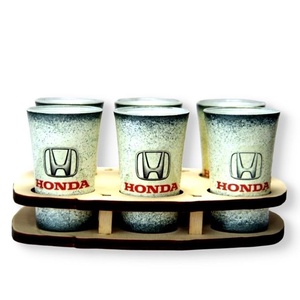 HONDA rövid italos pohár ;  A saját Honda autód fotójával is elkészítjük !, Otthon & Lakás, Pálinkás poharak, szettek, Konyhafelszerelés, tálalás, Tálalás, Decoupage, transzfer és szalvétatechnika, MESKA