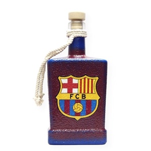 FC Barcelona italos üveg ; Barcelona futball szurkolóknak, Otthon & Lakás, Dekoráció, Díszüveg, Asztal és polc dekoráció, Decoupage, transzfer és szalvétatechnika, MESKA