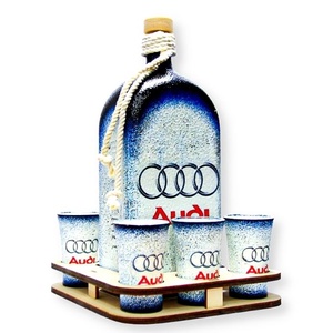 Audi pálinkás készlet ; Audi rajongóknak - Meska.hu