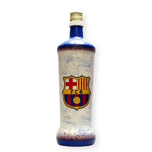 FC Barcelona pálinkás üveg ; Barcelona futball szurkolóknak, Otthon & Lakás, Dekoráció, Díszüveg, Asztal és polc dekoráció, Decoupage, transzfer és szalvétatechnika, Meska