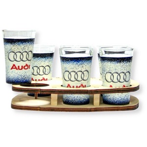 Audi pohár készlet ; Audi rajongóknak, Otthon & Lakás, Dekoráció, Díszüveg, Asztal és polc dekoráció, Decoupage, transzfer és szalvétatechnika, MESKA