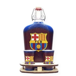 FC Barcelona italos készlet; Barcelona futball szurkolóknak, Otthon & Lakás, Dekoráció, Díszüveg, Asztal és polc dekoráció, Decoupage, transzfer és szalvétatechnika, Meska