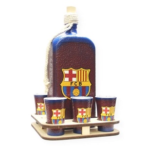 FC Barcelona party italos készlet; Barcelona futball szurkolóknak - otthon & lakás - dekoráció - asztal és polc dekoráció - díszüveg - Meska.hu