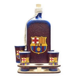 FC Barcelona party italos készlet; Barcelona futball szurkolóknak - otthon & életmód - dekoráció - asztal és polc dekoráció - díszüveg - Meska.hu