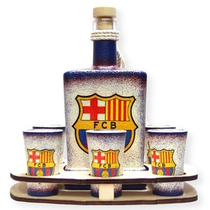FC Barcelona italos készlet ; Barcelona futball szurkolóknak, Otthon & Lakás, Dekoráció, Díszüveg, Asztal és polc dekoráció, Decoupage, transzfer és szalvétatechnika, MESKA