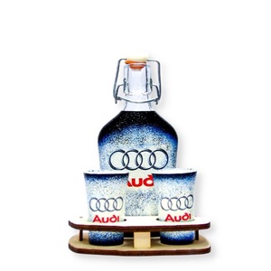 Audi ital készlet ; Audi rajongó férfiaknak, Otthon & Lakás, Pálinkás poharak, szettek, Konyhafelszerelés, tálalás, Tálalás, Decoupage, transzfer és szalvétatechnika, MESKA