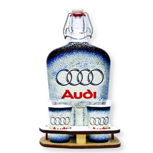 Audi ital készlet ; Audi rajongóknak, Otthon & Lakás, Pálinkás poharak, szettek, Konyhafelszerelés, tálalás, Tálalás, Decoupage, transzfer és szalvétatechnika, MESKA