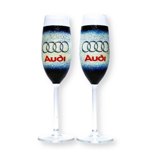 Audi pezsgőspohár ; Audi rajongóknak - Meska.hu