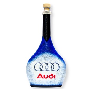 Audi italos üveg ; Audi rajongóknak, Otthon & Lakás, Dekoráció, Díszüveg, Asztal és polc dekoráció, Decoupage, transzfer és szalvétatechnika, MESKA