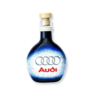 Audi pálinkás flaska ; Audi rajongóknak, Otthon & Lakás, Konyhafelszerelés, tálalás, Flaska, csatos üveg, Decoupage, transzfer és szalvétatechnika, MESKA
