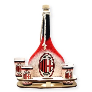 AC MILAN  pálinkás készlet ; futball szurkolóknak - Meska.hu