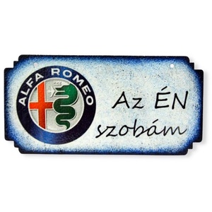 Alfa Romeo fatábla ; Alfa Romeo rajongóknak, Otthon & Lakás, Dekoráció, Ajtódísz & Kopogtató, Ajtó- és ablak dekoráció, Decoupage, transzfer és szalvétatechnika, Meska