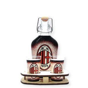 AC MILAN  pálinkás készlet ; futball szurkolóknak, Otthon & Lakás, Pálinkás poharak, szettek, Konyhafelszerelés, tálalás, Tálalás, Decoupage, transzfer és szalvétatechnika, Meska