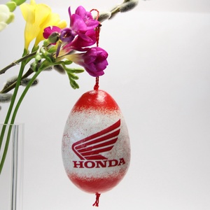 Honda emblémás  húsvéti tojás ; Ajándék a Honda márka rajongók részére, Otthon & Lakás, Dekoráció, Dísztárgy, Decoupage, transzfer és szalvétatechnika, MESKA