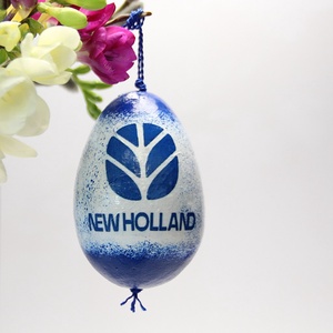 New Holland emblémás  húsvéti tojás ; Ajándék a traktor rajongók részére, Otthon & Lakás, Dekoráció, Dísztárgy, Decoupage, transzfer és szalvétatechnika, MESKA