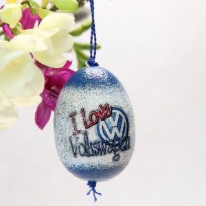 Volkswagen márka rajongóknak egyedi húsvéti tojás, Ünnepi díszek, dekorációk, Húsvéti díszek és dekorációk, Húsvéti tojás, hímestojás, Decoupage, transzfer és szalvétatechnika, MESKA