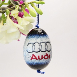 Audi ajándék ötlet ;húsvéti tojás, Otthon & Lakás, Dekoráció, Fali és függő dekoráció, Függődísz, Decoupage, transzfer és szalvétatechnika, MESKA