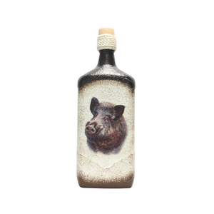 Vaddisznó rajzolatú különleges üveg vadászoknak, természet kedvelőknek, Otthon & Életmód, Konyhafelszerelés, tálalás, Tálalás, Üveg & Kancsó, Decoupage, transzfer és szalvétatechnika, MESKA
