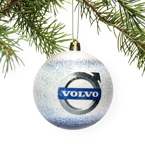 Volvo emblémás karácsonyfa gömb - mikulásra- karácsonyra , Karácsony, Karácsonyi lakásdekoráció, Karácsonyfadíszek, Decoupage, transzfer és szalvétatechnika, MESKA