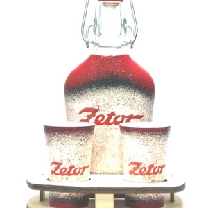 ZETOR Traktor pálinkás készlet ; Saját traktorod fényképével is!, Karácsony, Adventi díszek, Adventi asztaldísz, Decoupage, transzfer és szalvétatechnika, Meska
