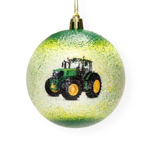 Karácsonyfa gömb traktor  témájú emblémával -JOHN DEERE -  párodnak; szerelmednek  mikulásra és karácsonyra  - Meska.hu