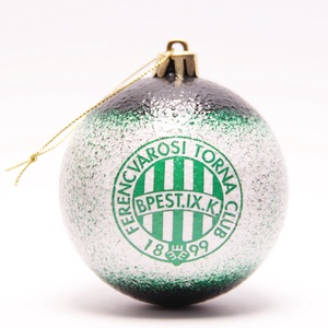 Karácsonyfa gömb foci témájú emblémával -FTC szurkolóknak  -  párodnak; szerelmednek  mikulásra és karácsonyra , Karácsony, Karácsonyi lakásdekoráció, Karácsonyfadíszek, Decoupage, transzfer és szalvétatechnika, Meska