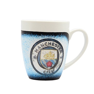 Manchester City emblémával díszített  kerámia bögre - igazán egyedi ajándék, Otthon & Lakás, Konyhafelszerelés, tálalás, Tálalás, Bögre & Csésze, Decoupage, transzfer és szalvétatechnika, MESKA