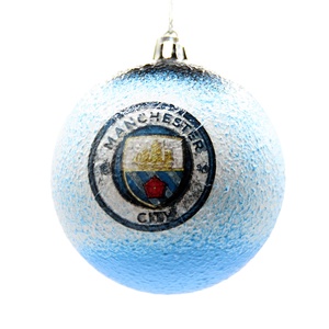 Karácsonyfagömb Manchester City emblémával díszítve - egyedi ajándék  , Karácsony, Karácsonyi lakásdekoráció, Karácsonyfadíszek, Decoupage, transzfer és szalvétatechnika, MESKA