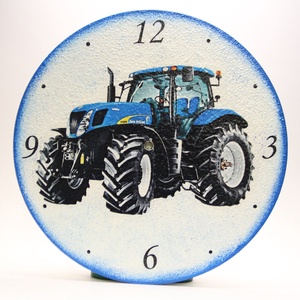 New Holland traktorral ( T8 ) díszített  falióra - gazdászoknak minden alkalomra , Otthon & Életmód, Dekoráció, Fali és függő dekoráció, Falióra & óra, Decoupage, transzfer és szalvétatechnika, MESKA