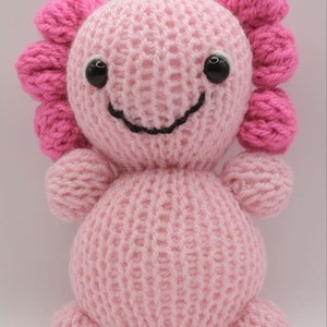 Kézi kötésű (amigurumi) állatfigura - Axolotl (fiúknak, lányoknak minden alkalomra), Játék & Sport, Plüssállat & Játékfigura, Más figura, Horgolás, Kötés, MESKA