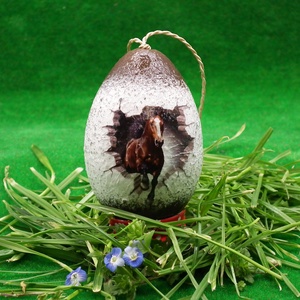 Húsvéti tojás -  egyedi locsoló ajándék lovasoknak - gyerekeknek -férjeknek , Esküvő, Dekoráció, Asztaldísz, Decoupage, transzfer és szalvétatechnika, MESKA