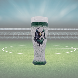 Sörös pohár  zöld sassal díszítve  - akár FTC szurkolói ajándék  - férjednek , párodnak, szerelmednek minden alkalomra  - Meska.hu