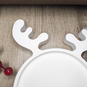 Szarvas agancsos tálca - karácsony - karácsonyi lakásdekoráció - ünnepi asztaldekoráció - Meska.hu