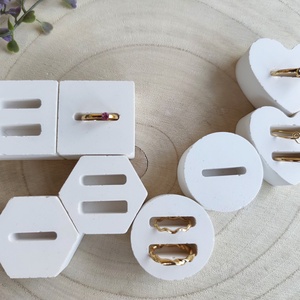 Mini gyűrűtartók, Esküvő, Kiegészítők, Gyűrűtartó & Gyűrűpárna, Gipszöntés, MESKA
