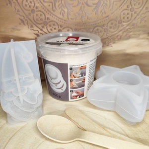 DIY kreatív csomag  Manó és csillag mécsestartó, DIY (Csináld magad), Egységcsomag, Gipszöntés, MESKA